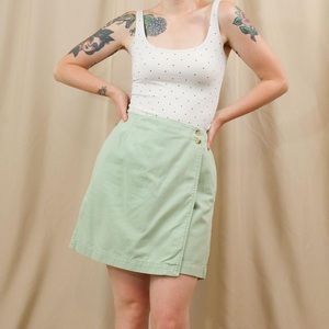 90s sage green skort